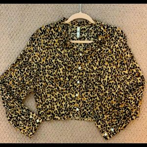 Zara Cropped Button Down